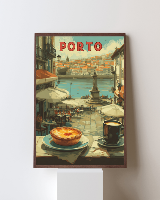 Pastel de Nata by the Douro River - Porto Printable Wall Art - Digital Download A4/A3/A2