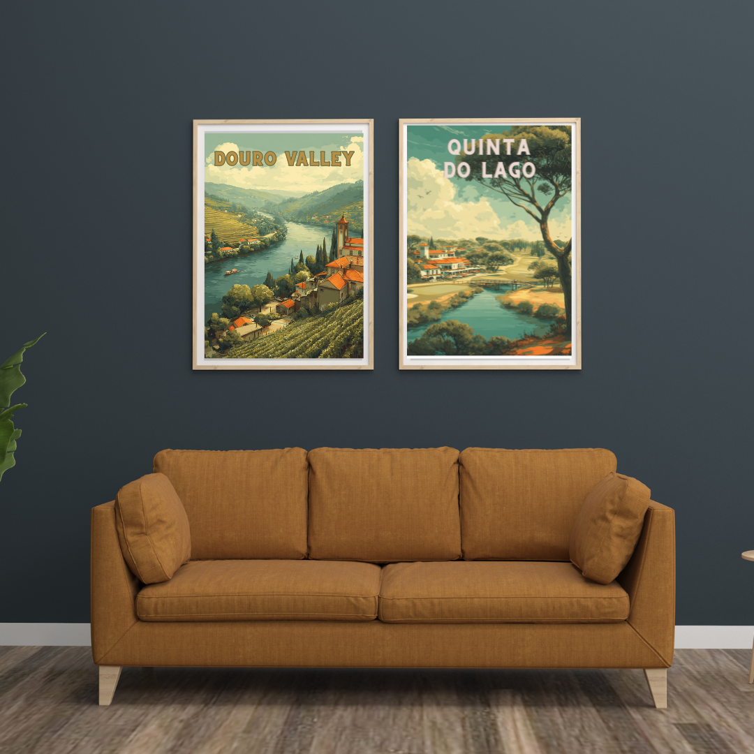 Douro Valley Printable Wall Art - Vintage Style Travel Print - Digital Download
