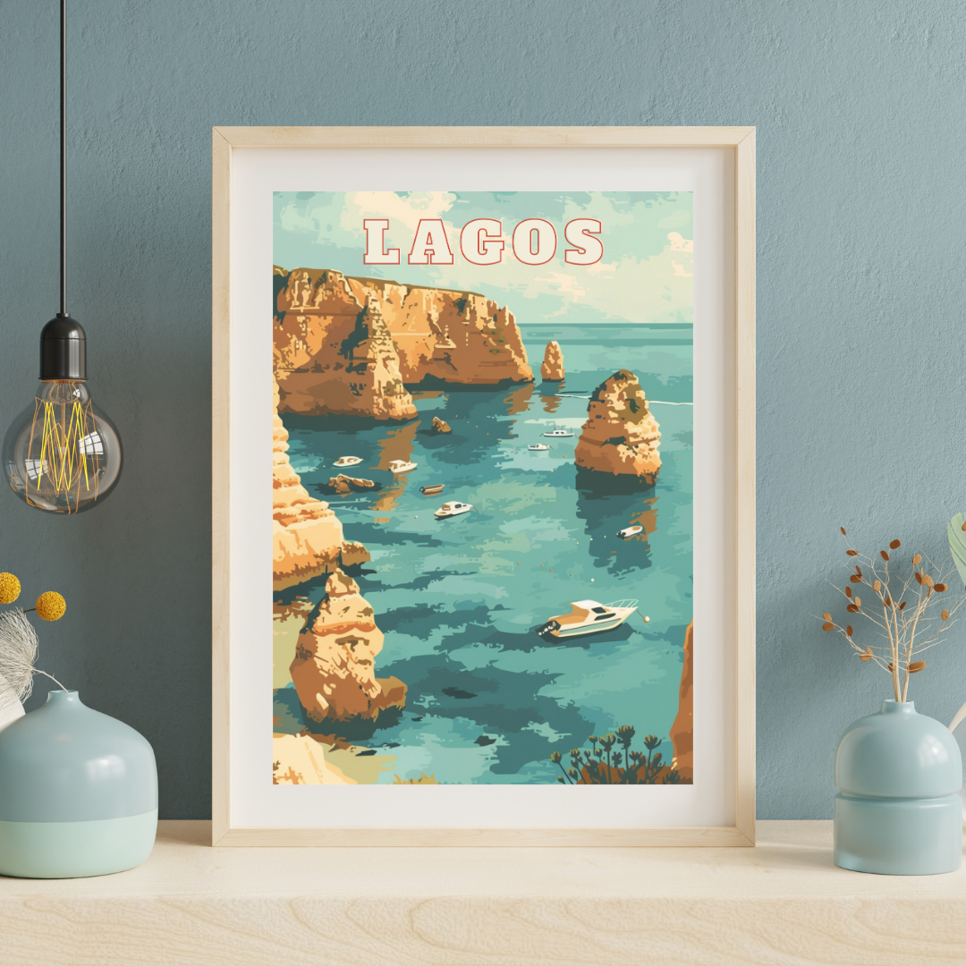 Lagos Portugal Printable Wall Art - Instant Digital Download - PDF A4/A3/A2