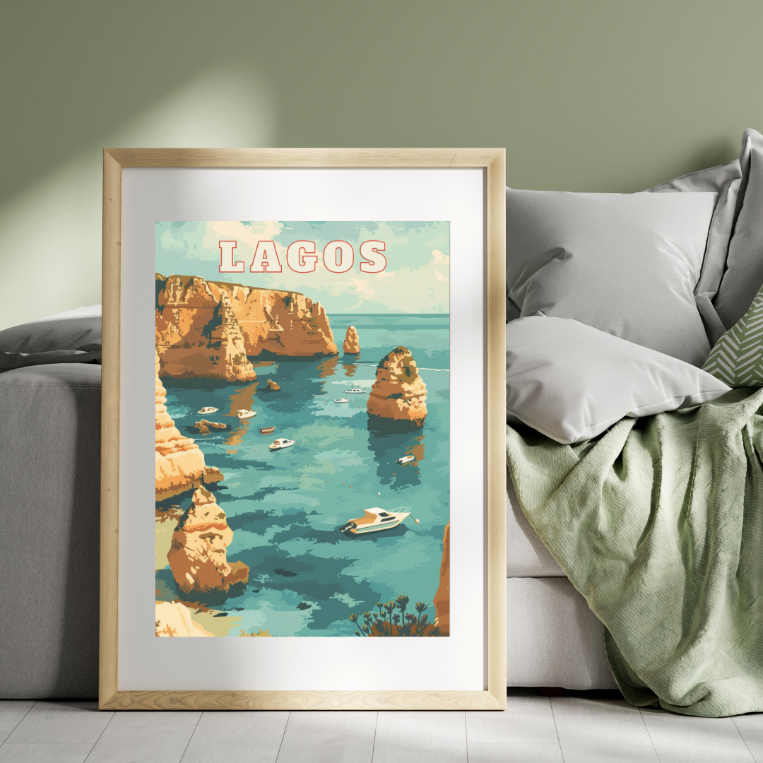 Lagos Portugal Printable Wall Art - Instant Digital Download - PDF A4/A3/A2