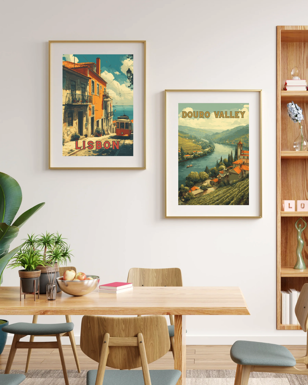 Lisbon Printable Wall Art - Vintage Style Travel Print - Digital Download