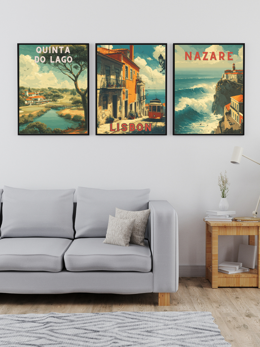 Lisbon Printable Wall Art - Vintage Style Travel Print - Digital Download