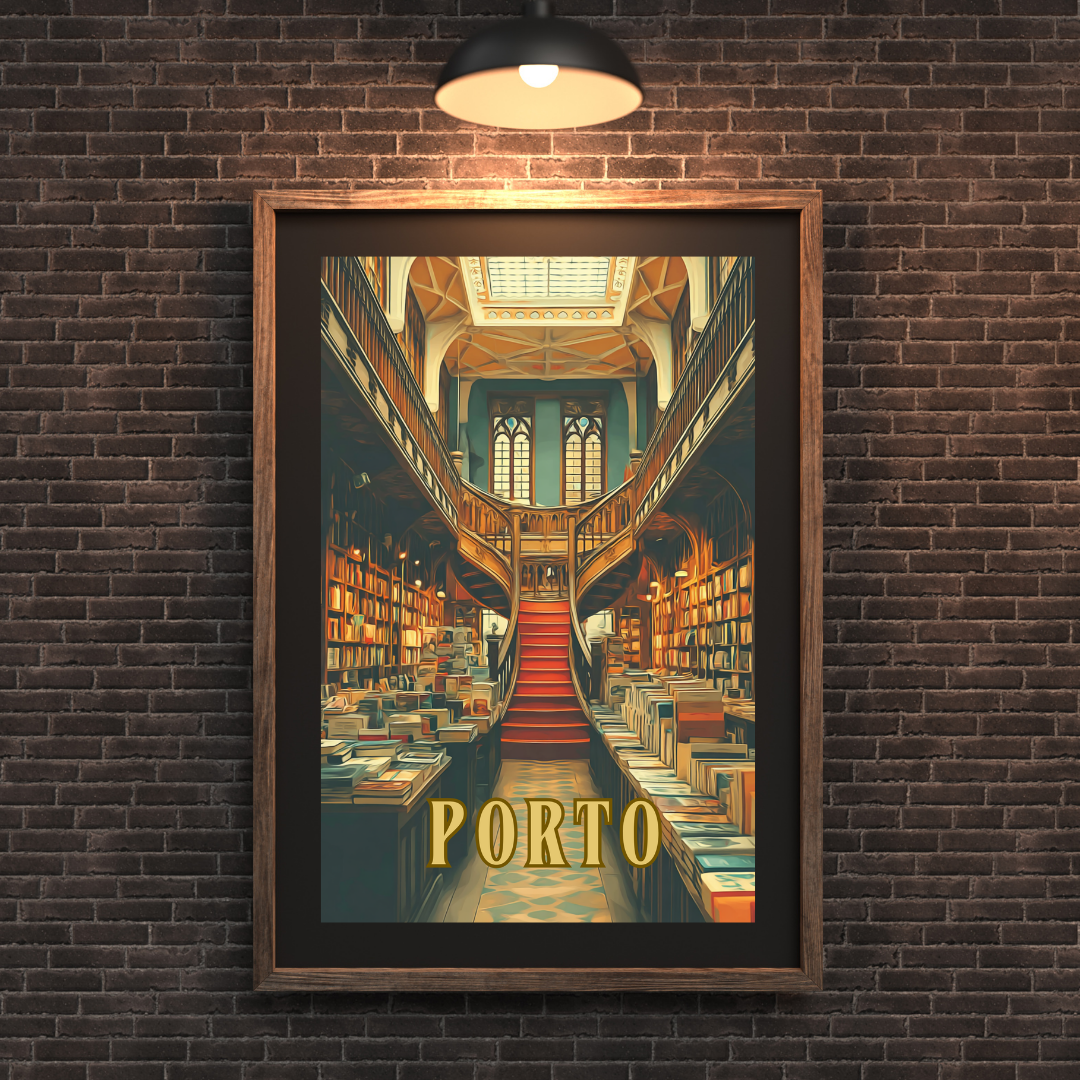 Livraria Lello Porto Printable Wall Art – Instant Digital Download - PDF A4/A3/A2