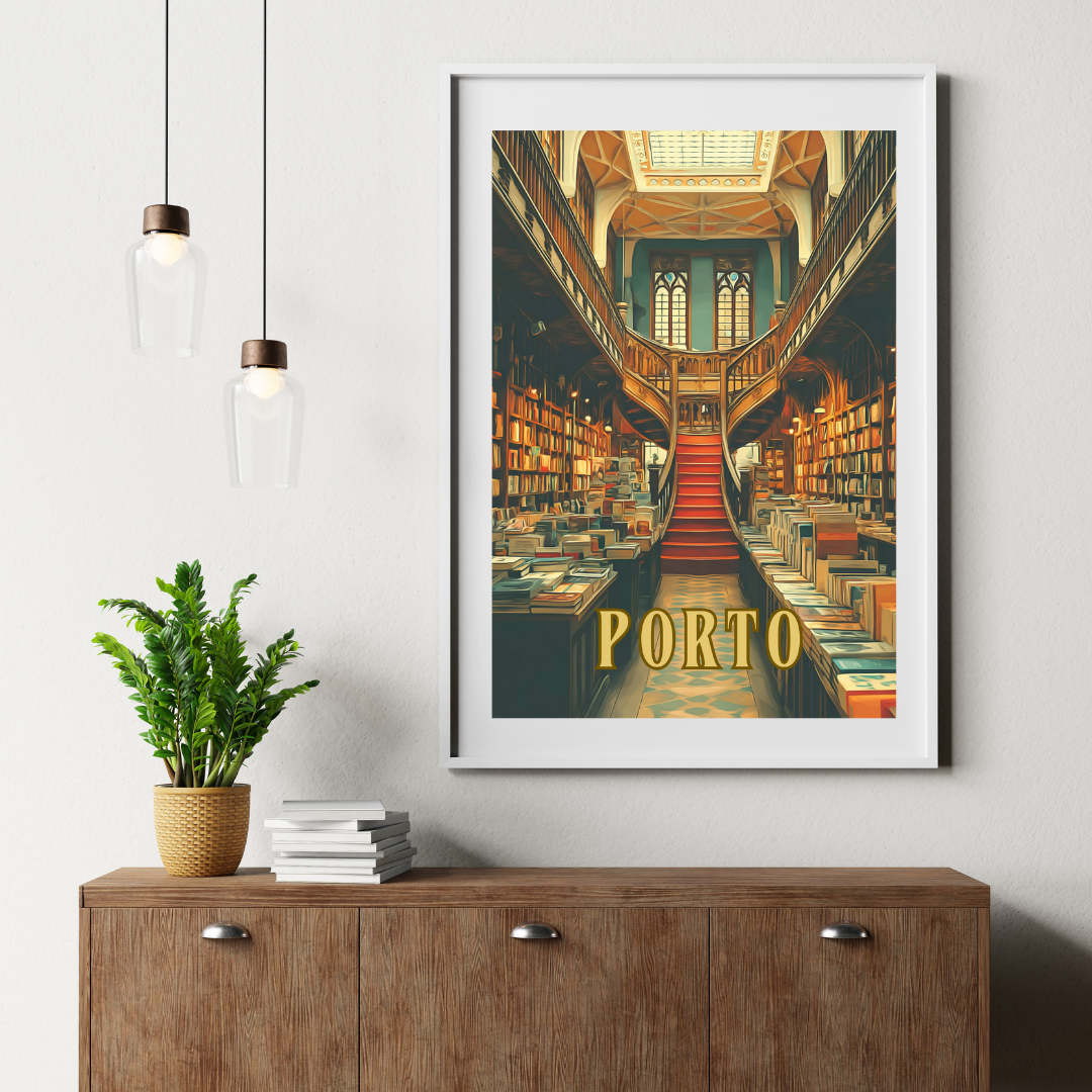 Livraria Lello Porto Printable Wall Art – Instant Digital Download - PDF A4/A3/A2