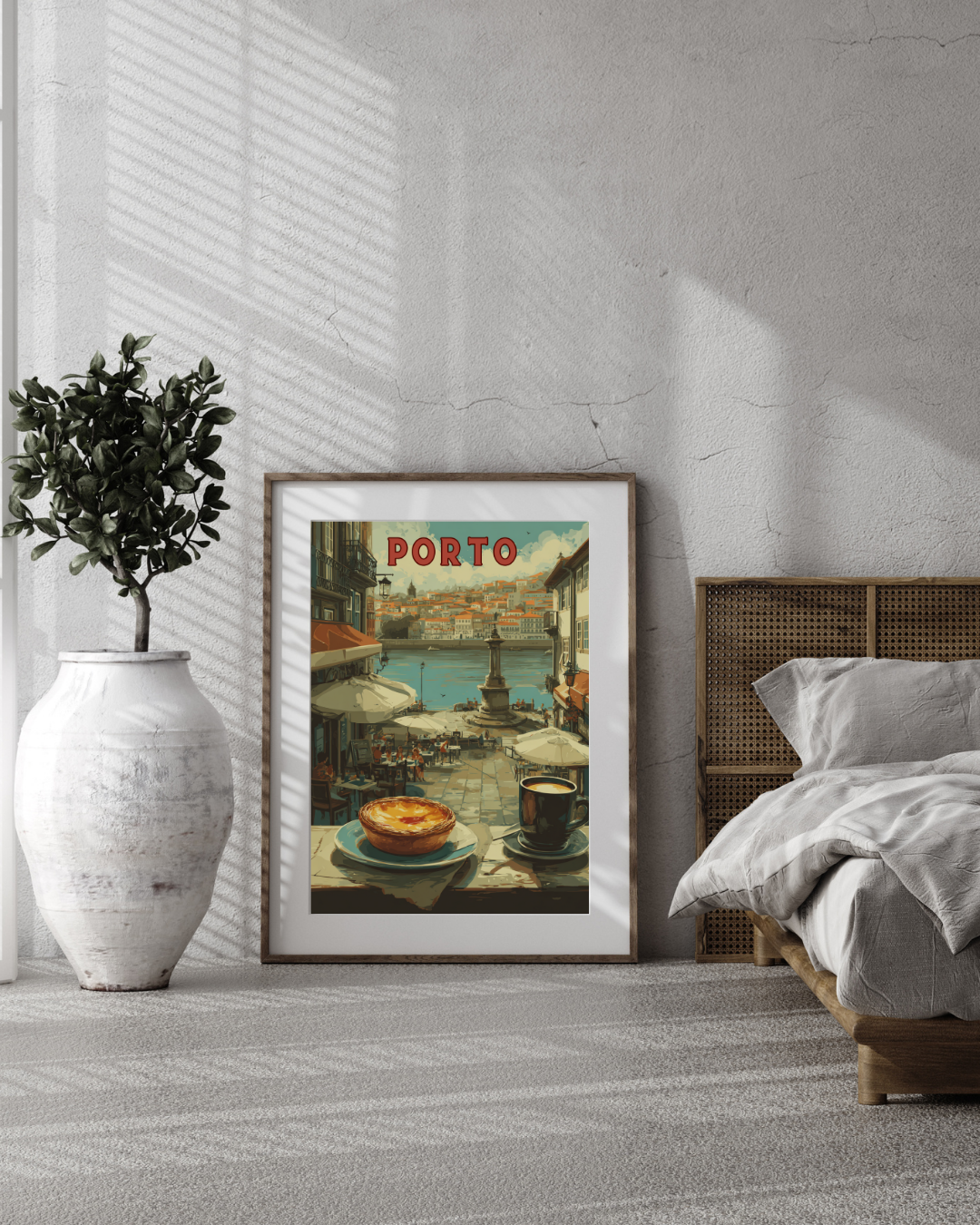 Pastel de Nata by the Douro River - Porto Printable Wall Art - Digital Download A4/A3/A2